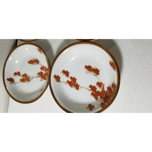 Japan marked bowls set of six Kutani porcelain (3.1244) - Picture 10 of 12